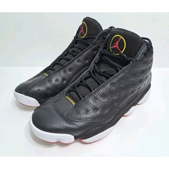 Nike Men's 12.5 Air Jordan 13 Retro Mid Playoff 414571-062 OG XIII Black Red